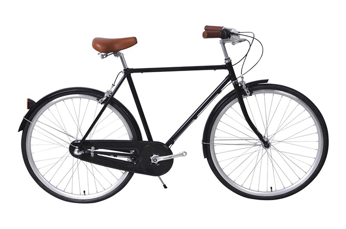Der klassische City -Fahrradlieferant führt die Vorteile des Radfahrens ein